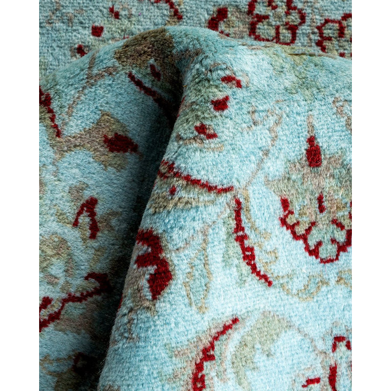 Tapis bleu noué à la main Weirsky - One-of-a-Kind Weirsky