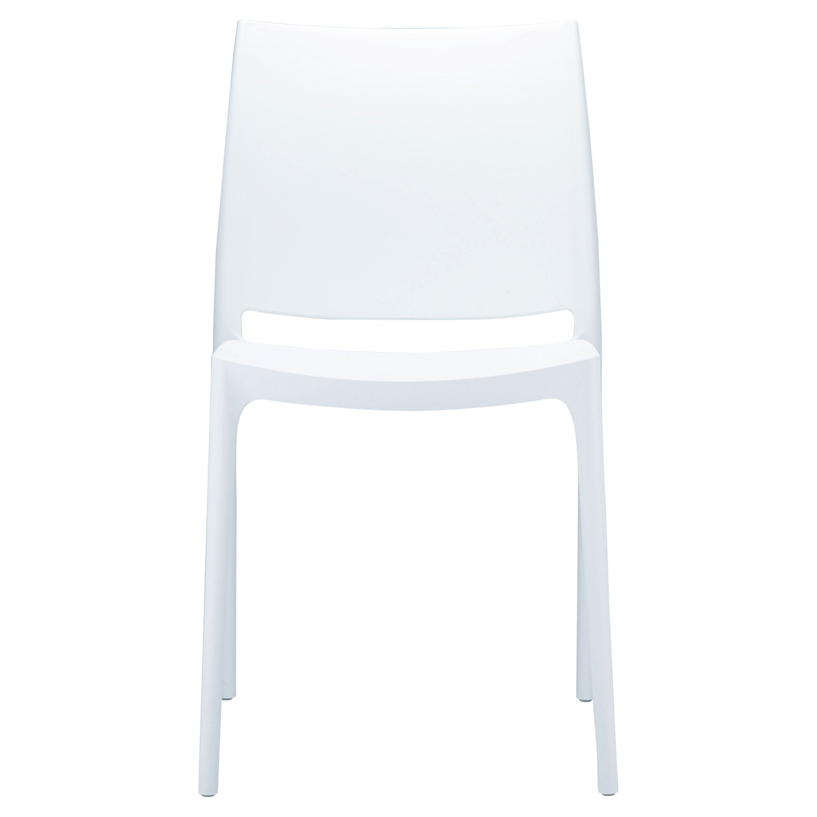 Burt Stackable Patio Side Chair, White