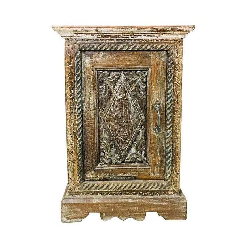 Ajeet 46cm W Solid Wood Bedside Table