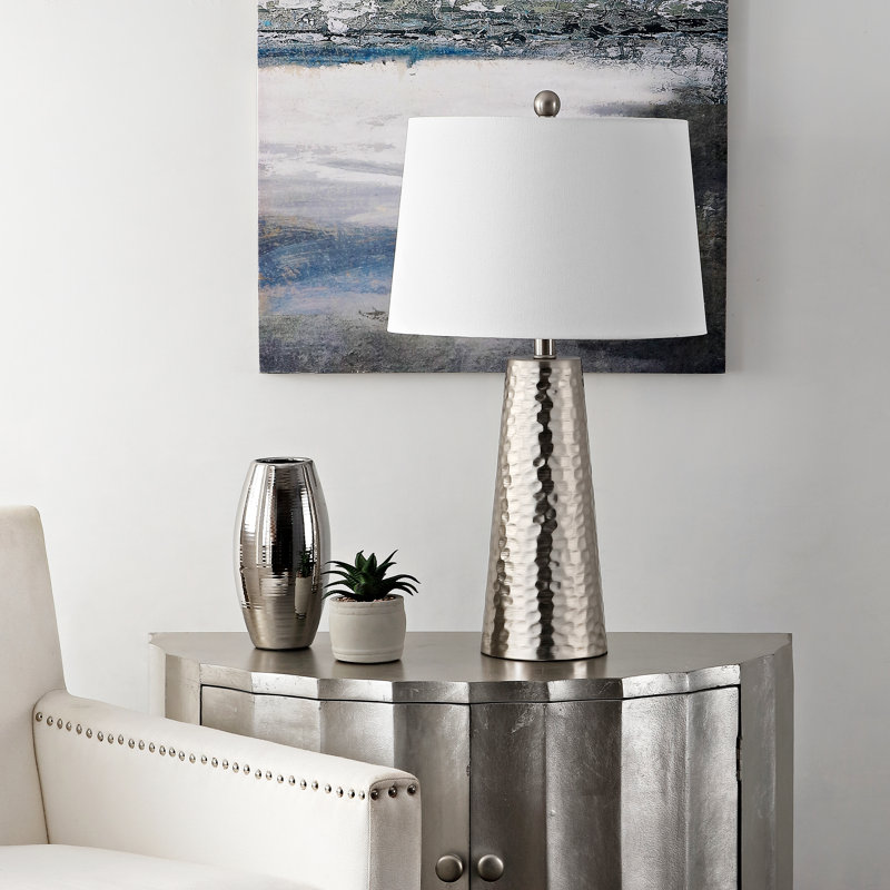 Lampe standard en nickel 30 po Navilas