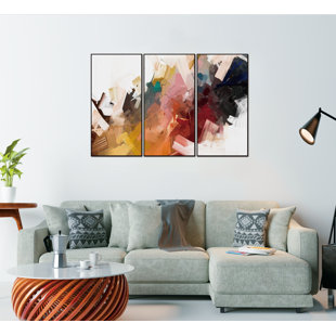 Luz - ensemble de 3 peintures sur toile encadrées