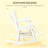 Heavy Duty Loveseat With Wide Curved Seats,Wood Rocking Chair With Log Design,For Patio, Backyard, Garden
