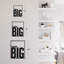 «Think Big» - Sculpture murale dimensionnelle en fer noire et dorée, décoration murale moderne-94208256-94208255