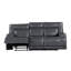 Canapé inclinable manuel Tito, polyester gris, 91 po, plateau rabattable