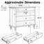 Grande commode à 4 tiroirs avec pied en bois massif-93486473