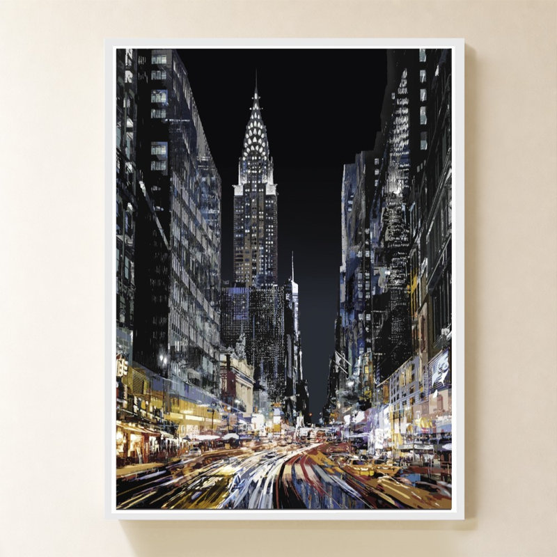 City Surge - Rush par Paul Duncan - impression sur toile, 44" H x 34" W, White