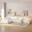 Canapé-lit modulaire moderne en L-100217794