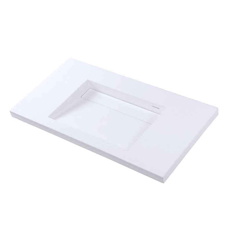 Libera 34'' L Bathroom Sink, Matte White, None