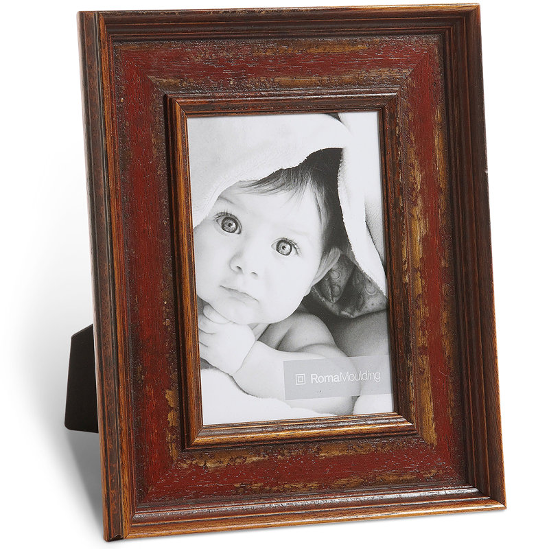 Cabane Wood Beveled Picture Frame, 4" x 6", Aged Providence Olive