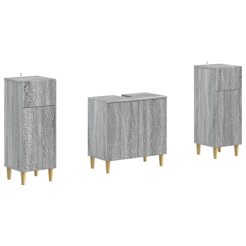 Bathroom Storage, Grey Sonoma
