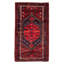 Tapis rouge foncé en laine noué à la main de conception unique 4 pi 3 po x 6 pi 9 po Moana