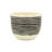 Black And White Ceramic 39 Ounce Striped Round Distressed Pot Planter