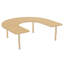 Table d'activité thermofusionnée 60 "x 66" avec pieds réglables en bois épais - grain d'érable / sable / naturel-130361675-130361679