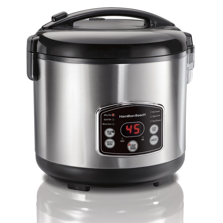 Aroma14-Cup (Cooked) / 3Qt. Select Stainless Rice & Grain Cooker, Stainless  Steel Inner Pot, One-Touch Operation, Automatic Warm Mode, Stainless Steel  Steam Tray Included, White (Arc-757-1Sg)