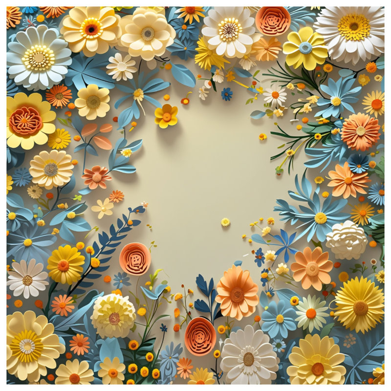 Housse de couette florale en papier, Lit simple