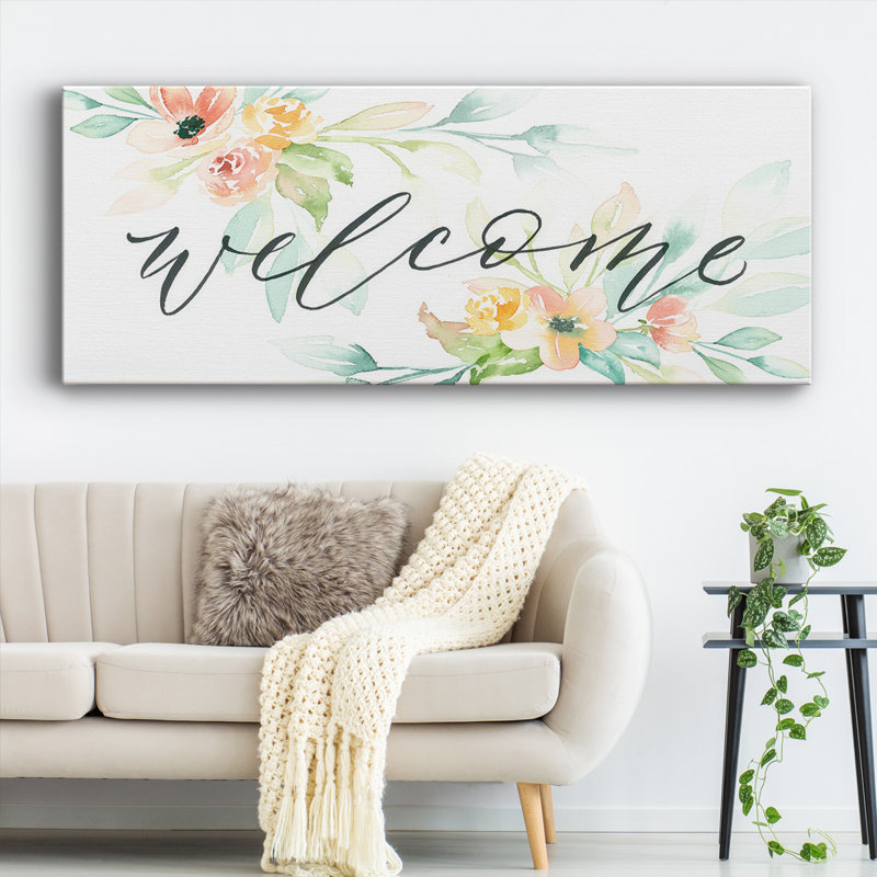 " Welcome ", 20" H x 50" W x 1.5" D