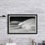 Black and White Waves 1 Piece Single Picture Frame Wall Art-405905618
