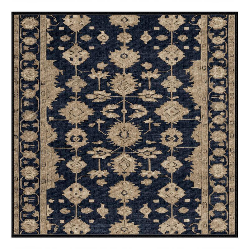 Tapis gris lavable à la machine, Carré 3 pi