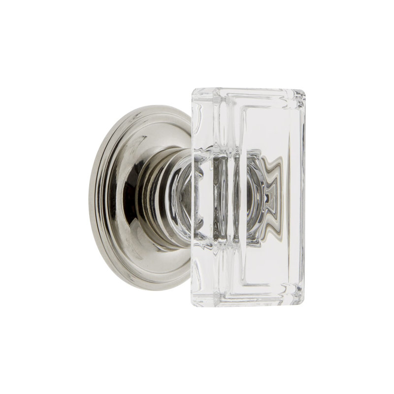 Carré Rectangular Cabinet Knob, Polished Nickel