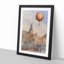 Hot Air Balloon Above Paris by Camille Gravis - Framed Print-55578655-55578654