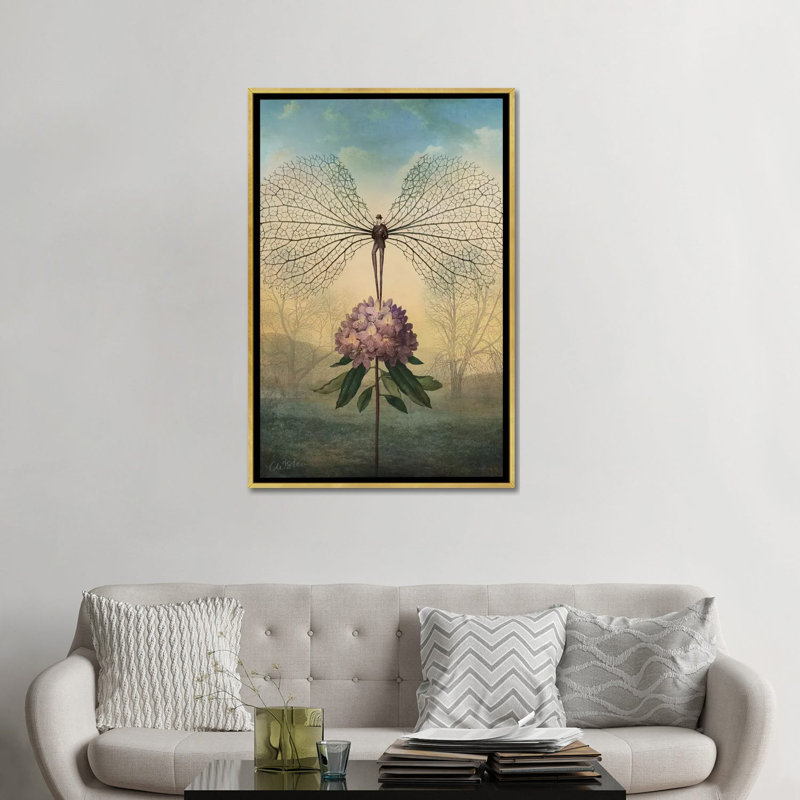 «Reach the Stars» par Catrin Welz-Stein - impression d'art graphique, H 26 po x l 18 po x 1,5 po, Toile encadrée d'or