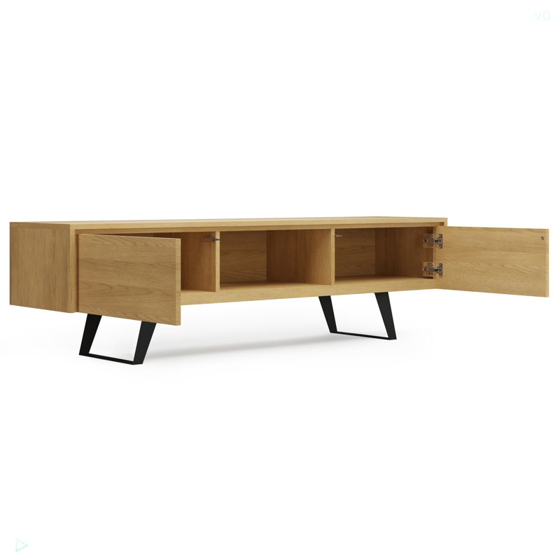 Lowry - 72" TV Media Stand, Natural Wood