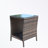 Square shape Coffee Table with tempered glass and shelf