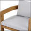 Ensemble de 2 chaises de salle à manger d'extérieur et d'intérieur Elko, structure en teck avec coussins gris clair, résistantes aux intempéries