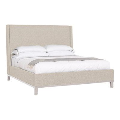 Michael Weiss Upholstered Maple Wingback Bed
