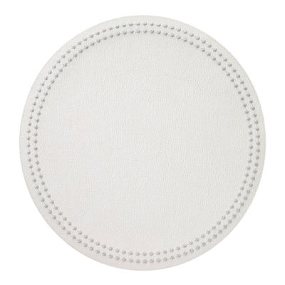 Pearls Vinyl Round Placemats