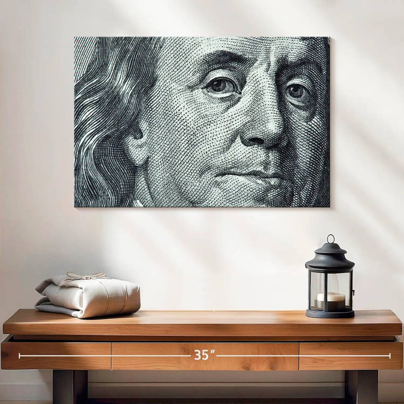 Leisha Benjamin Franklin, 16" H x 24" W