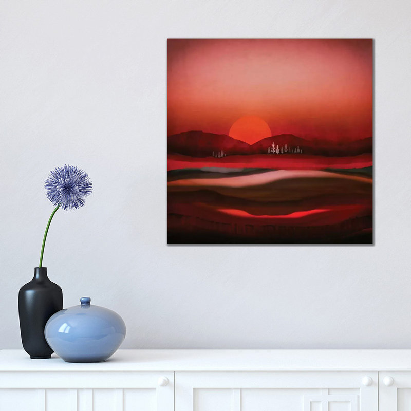 Solitude - impression d'art graphique, Pas de tapis, H 18 po x l 18 po x 1,5 po, Toile tendue