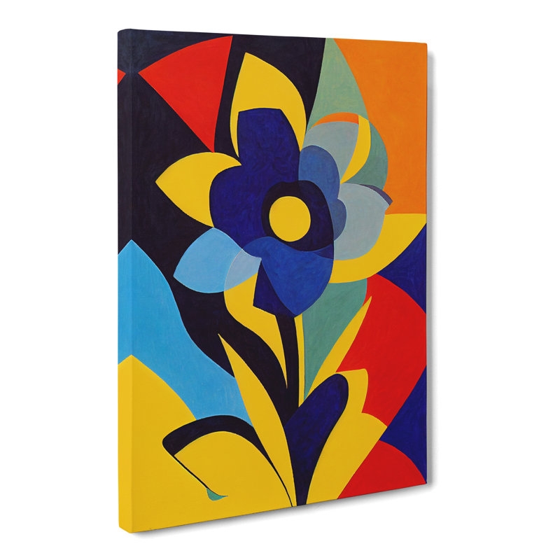 Burcet Iris Flower Abstract Vol.2 - Wrapped Canvas Print, 60cm H x 40cm W x 3cm D