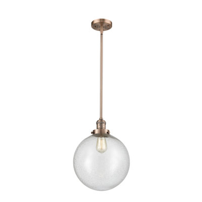 Luminaire suspendu sphère simple à 1 lumière Clermont