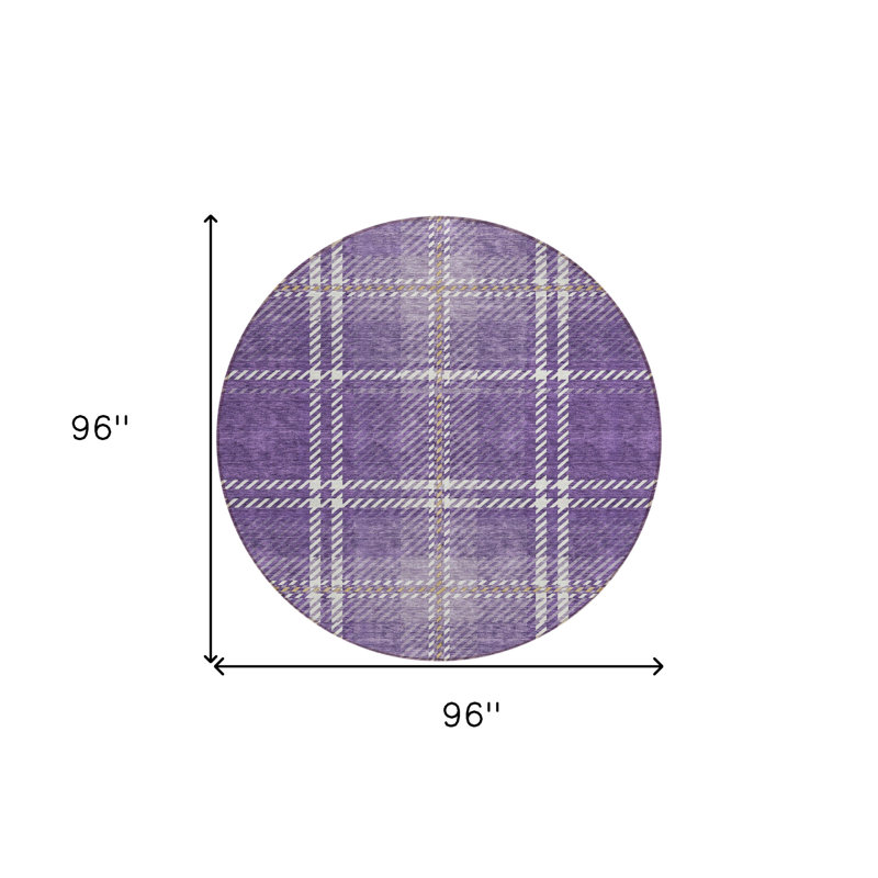 Tapis d'intérieur lavable rond 8 pi