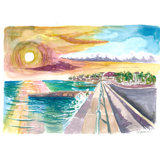 Astonishing Caribbean Sunset In Cockburn Town Grand Turk Print by Martina Bleichner