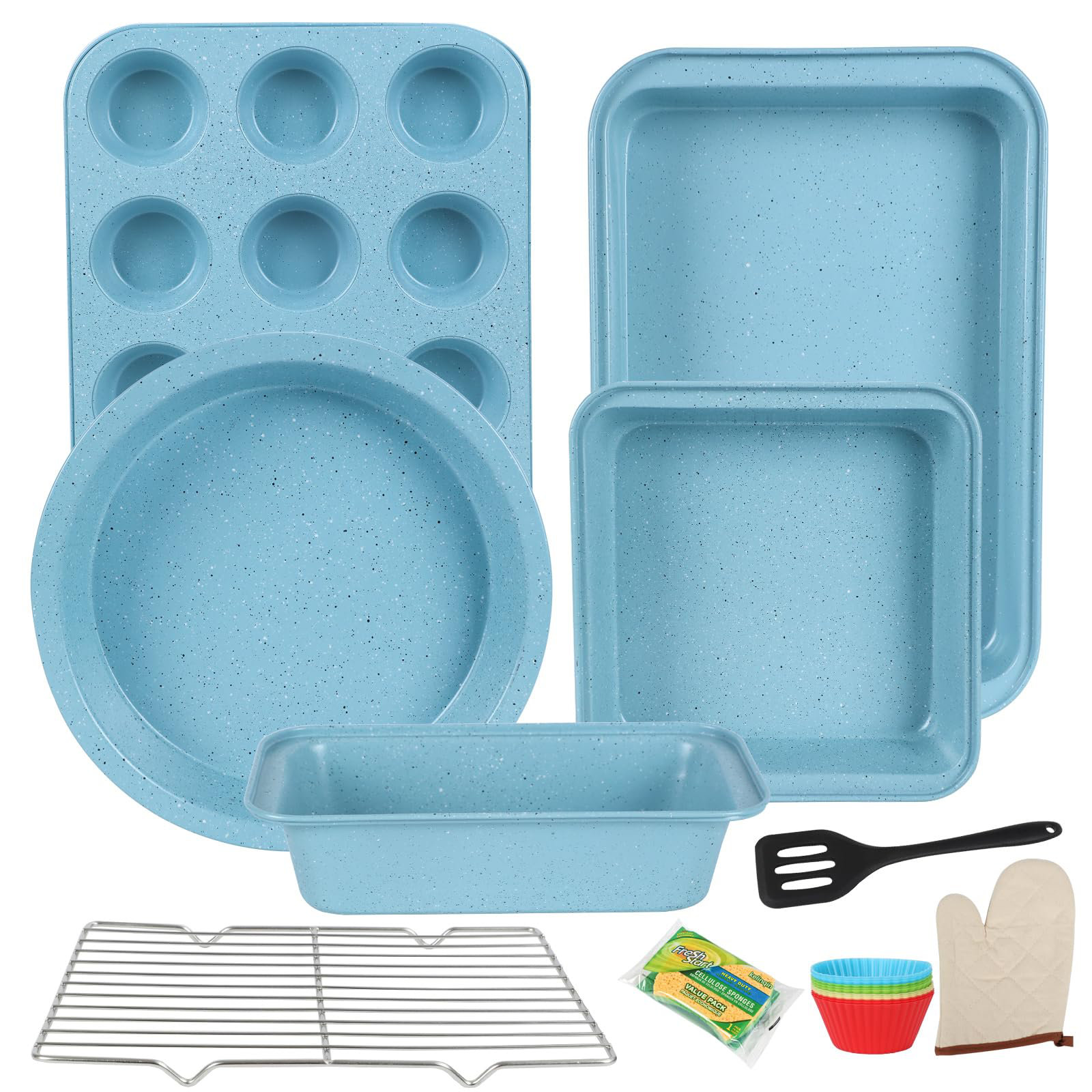 COAHAHA 6-Piece Nonstick Carbon Steel Bakeware Set - Stackable ...