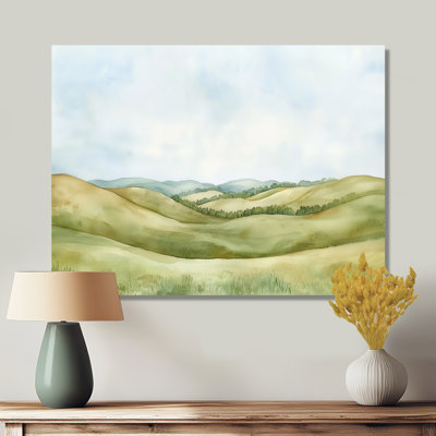 Rolling Hills In The Prairies I - Paysages, décoration murale en métal, impression des Prairies