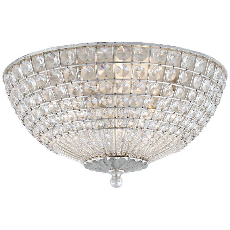 Renwick 3 - Light Flush Mount, Burnished Silver Leaf