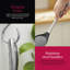 GF832252 Good Food in partnership with Tower 6 Piece Silicone Utensil Set, Spaghetti Server, Solid Spoon, Slotted Spoon, Slotted Turner, Ladle, Solid Turner, Hanging Loops, Stainless Steel Handles, Black