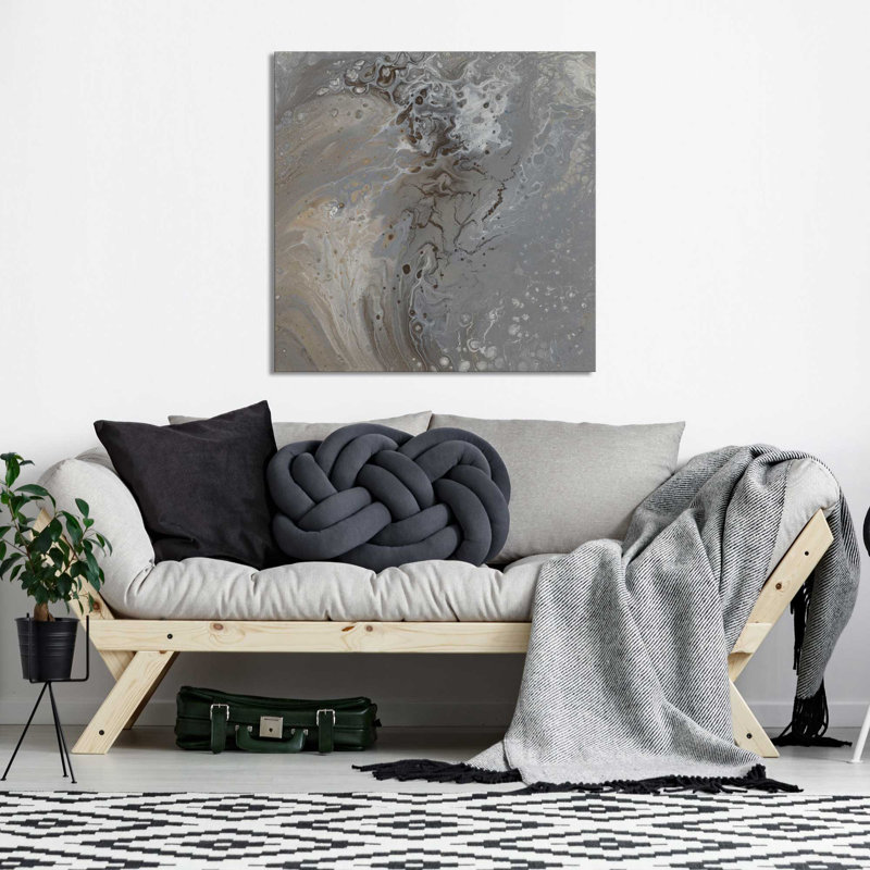 « modern flow i », reproduction de peinture à l’huile sur toile, H 18" x l 18" x P 1"