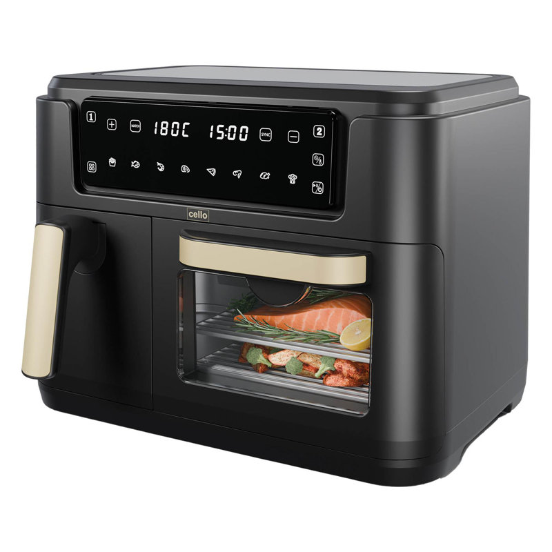 Cello Dual Zone Airfryer and Home Oven, Black