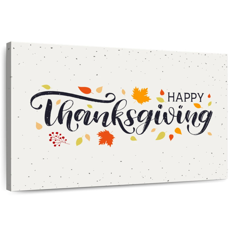 Cursive Thanksgiving Greeting, H 16 po x l 24 po