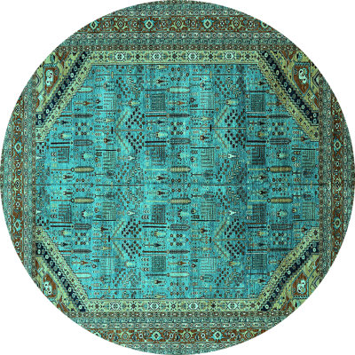 Laine; tapis bleu sarcelle en polyester
