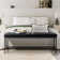 Quinlynn Faux Leather Upholstered Bench with Button-tufted Design
