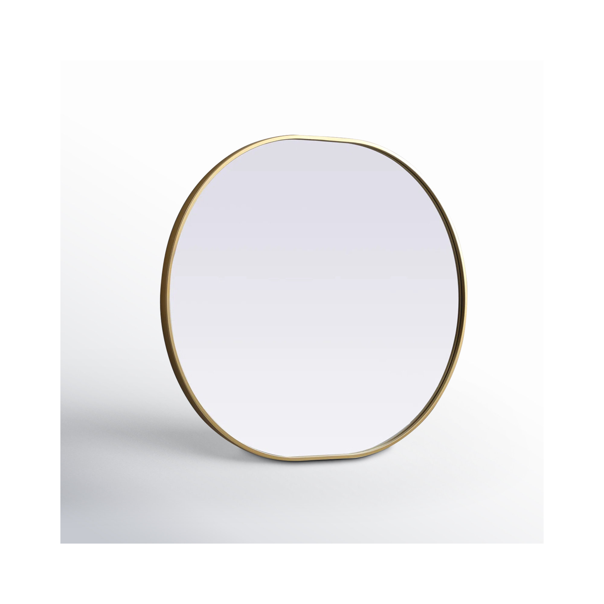 Sabine Metal Pill Wall Mirror, 36" x 30", Brass