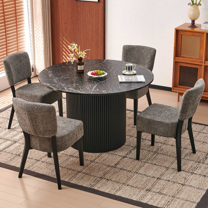 Aarush 5 - Piece Dining Set, Black