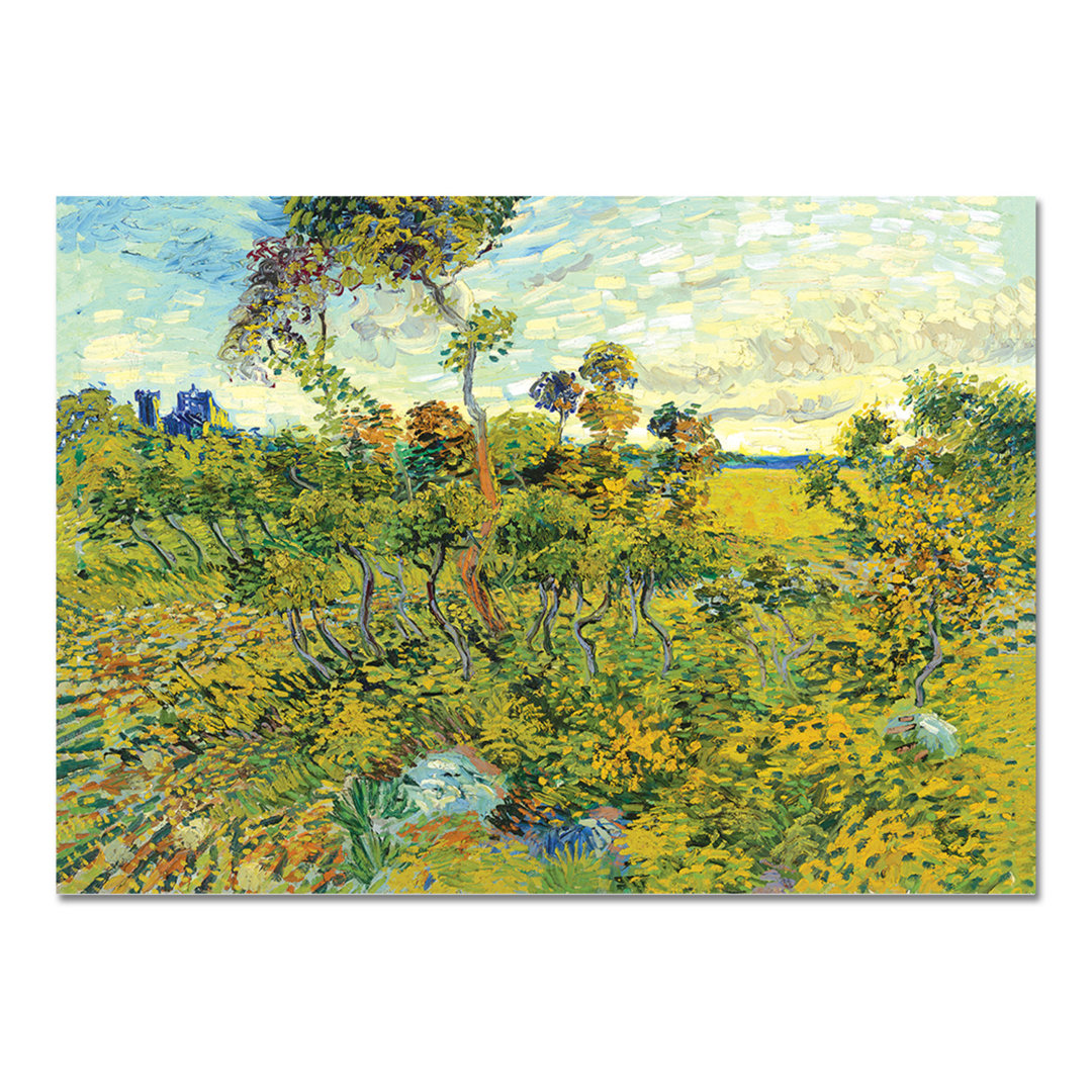 Poster Sonnenuntergang am Montmajour von Vincent Van Gogh