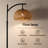 Natural bamboo woven floor lamp