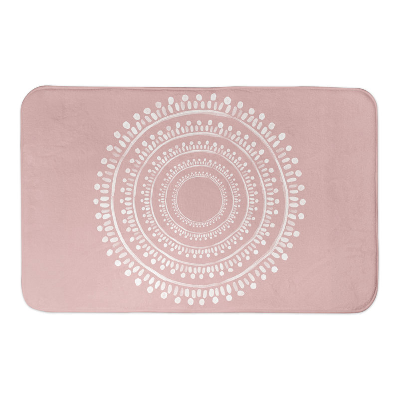 Ayise Microfiber Non-Slip Bath Mat, Pink